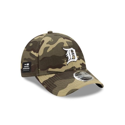 Detroit Tigers Gorra | New Era MLB Armed Forces Weekend Stretch Snap 9forty Adjustable Cap Mexico - Verdes